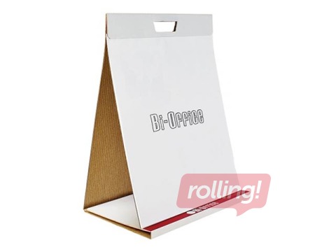 Papīra bloks - tāfele Bi-Office, pašlīmējošs, balts, 50x58.5cm, 20 lapas