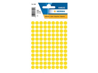 Uzlīmes - aplīši Herma, 8 mm, dzelteni
