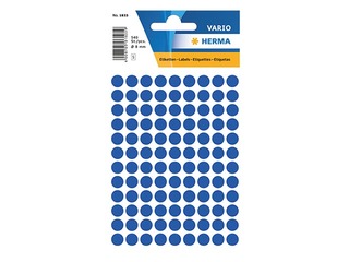 Uzlīmes - aplīši Herma, 8 mm, tumši zili