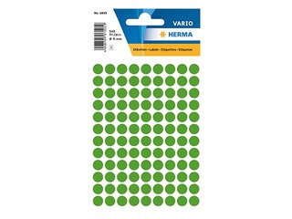 Uzlīmes - aplīši Herma, 8 mm, zaļi