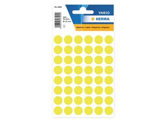 Uzlīmes - aplīši Herma, 13 mm, dzelteni
