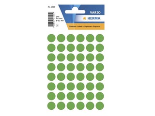 Uzlīmes - aplīši Herma, 13 mm, zaļi