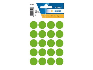Uzlīmes - aplīši Herma, 19 mm, zaļi