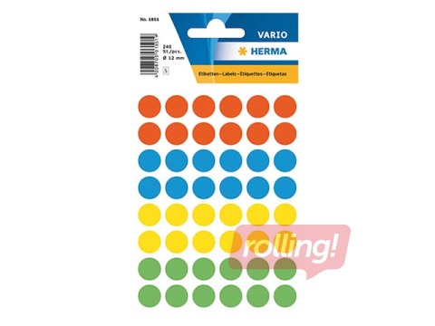 Uzlīmes - aplīši Herma, 13 mm, dažādas krāsas