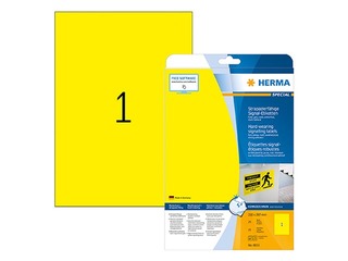 Uzlīmes Herma Special, A4, 210x297 mm, 20 loksnes, dzeltenas