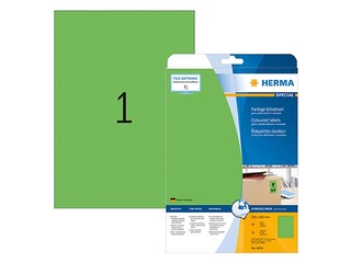 Uzlīmes Herma Special, A4, 210x297 mm, 20 loksnes, zaļas