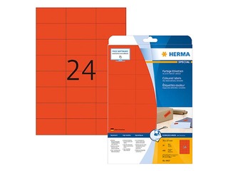 Uzlīmes Herma Special, A4, 70x37 mm, 20 loksnes, sarkanas
