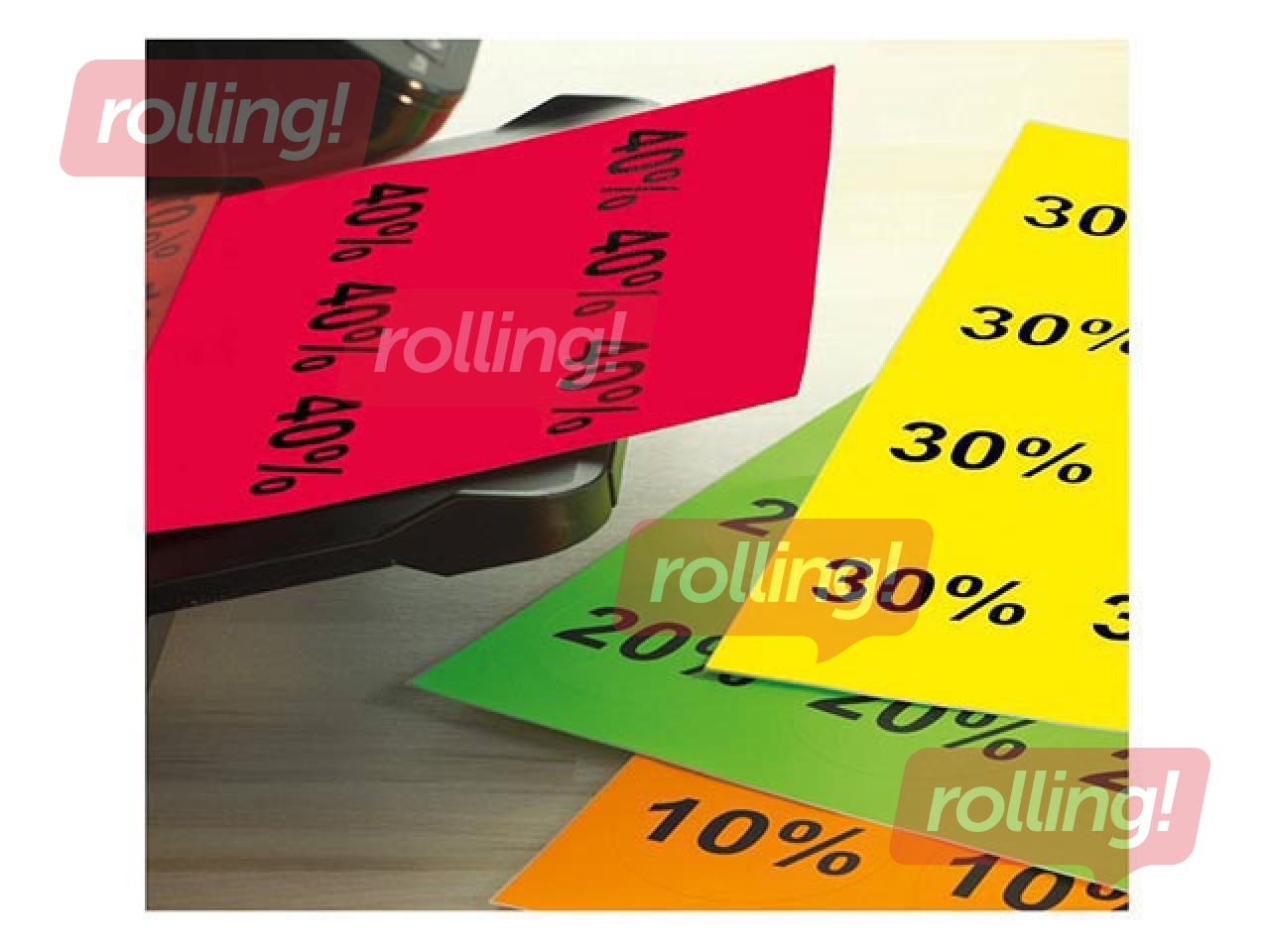 Uzlīmes Herma, A4, Ø 60 mm, 20 loksnes, noturīgas, neonsarkanas