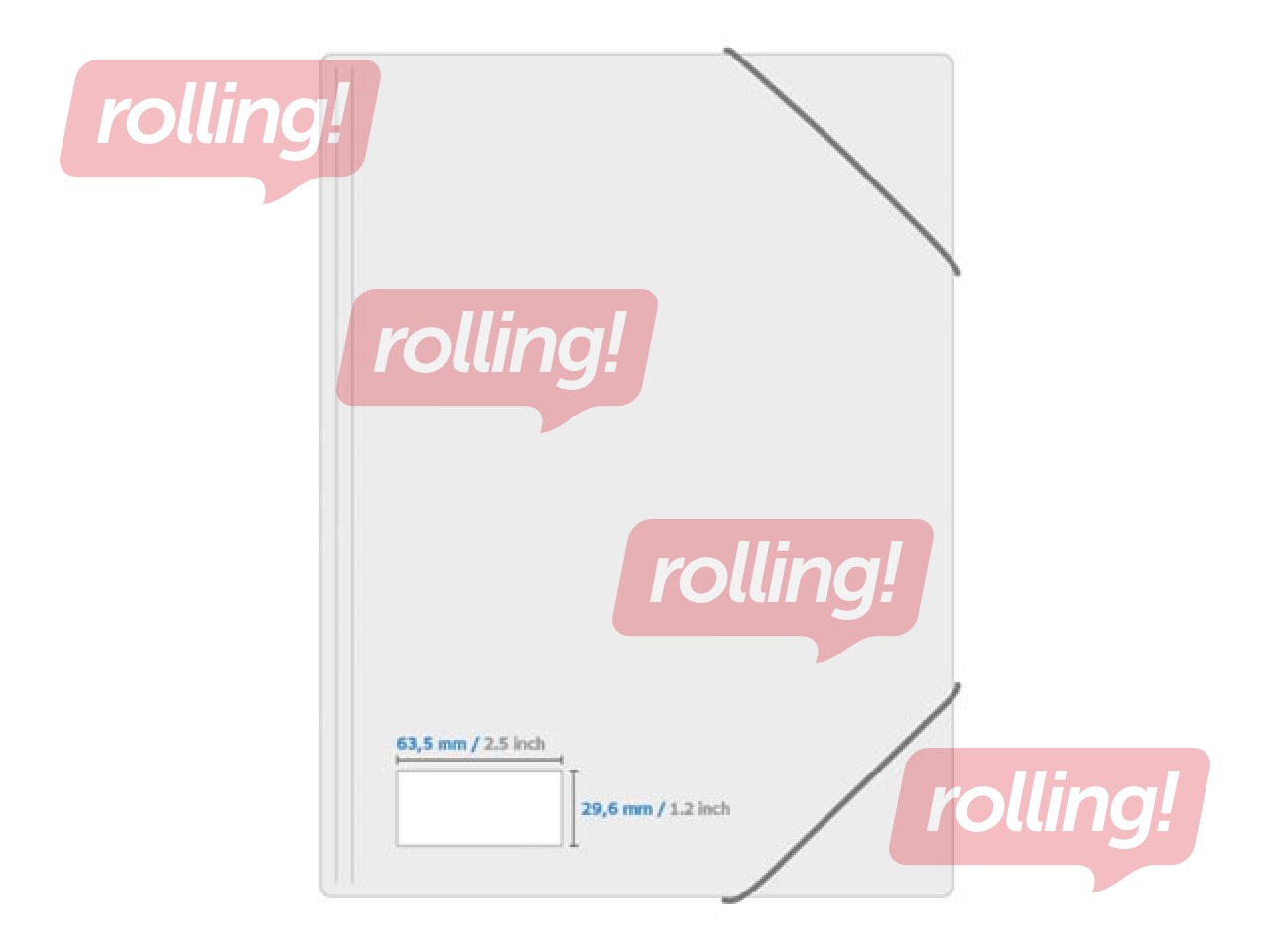 Uzlīmes Herma, A4, 63,5 x 29,6 mm, 20 loksnes, baltas, audumam