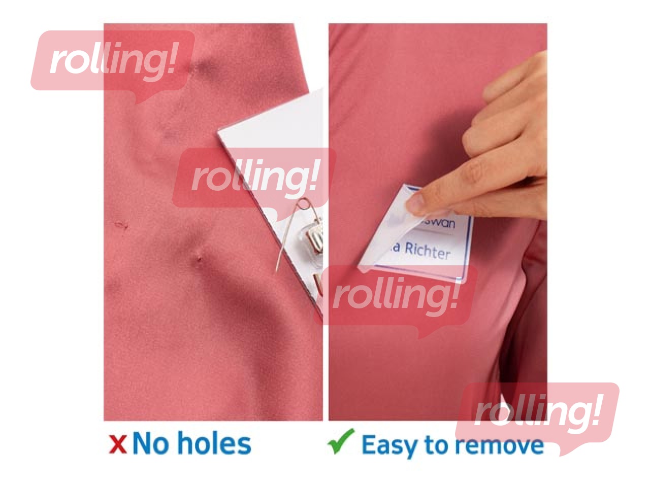 Uzlīmes Herma, A4, 63,5 x 29,6 mm, 20 loksnes, baltas, audumam