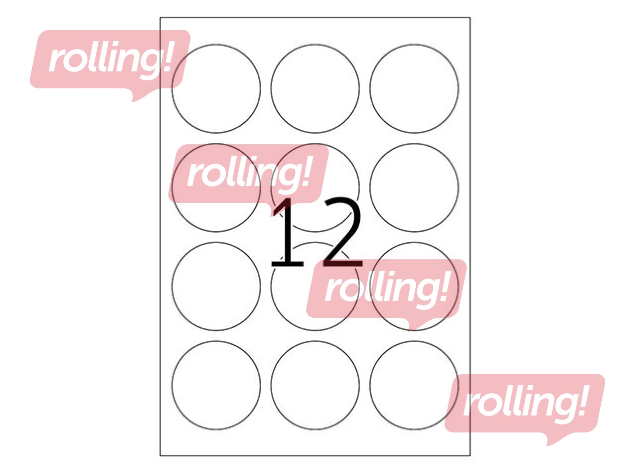 Uzlīmes Herma, A4, Ø 60 mm, 20 loksnes, noturīgas, neondzeltenas