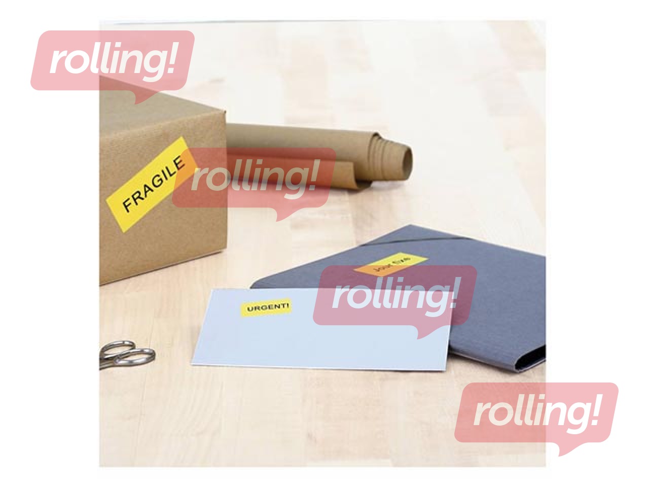 Uzlīmes Herma, A4, Ø 60 mm, 20 loksnes, noturīgas, neondzeltenas