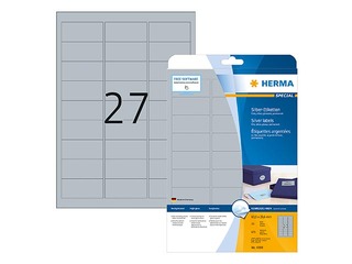 Uzlīmes Herma,  A4, 63.5 x 29.6 mm, 25 loksnes, sudraba folija