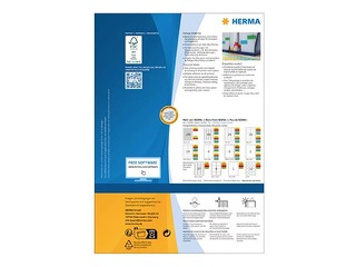 Uzlīmes Herma, A4, 105x42.3 mm, 100 loksnes, dzeltenas