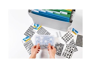 Uzlīmes Herma, burti, 10 mm,  A-Z, melni, ūdensnoturīgas