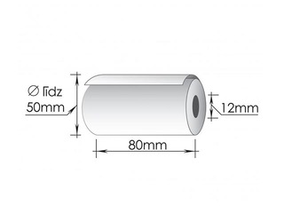 Kases lente 80 x 50 mm x 35 m, termo, 6 gab.