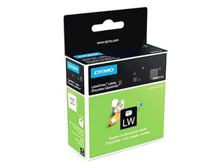 Uzlīmes DYMO Labelwriter, 25 x 25 mm, 750 uzl. rullītī, baltas
