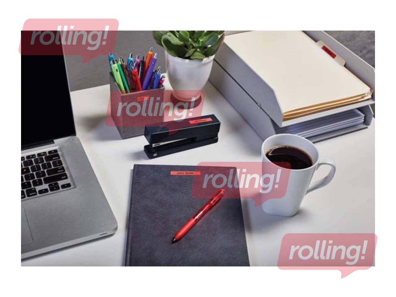 Marķēšanas lente Dymo, D1, 24mm x 7m, melns uz sarkana