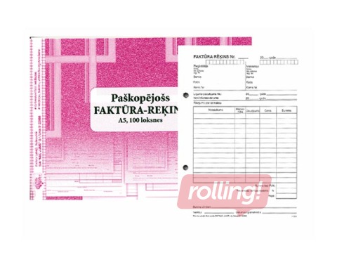 Faktūrrēķins, A5V, paškopējošs, vienpusējs