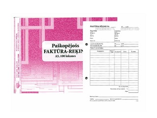 Faktūrrēķins, A5V, paškopējošs, vienpusējs