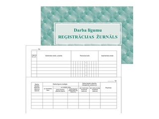 Darba līgumu reģistrācijas žurnāls, A5, 24 lapas