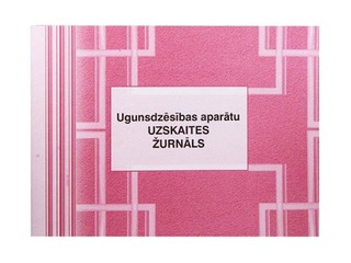 Ugunsdzēsības aparātu uzskaites žurnāls, A5, 48 lapas