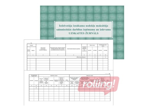 Saimnieciskās darbības ieņēmumu un izdevumu uzskaites žurnāls, A4, 24 lapas