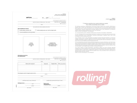 Akts par anulētiem kases čekiem, A4, 100 gab.