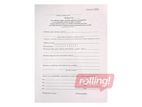 Izziņa, A5V (bez kontroltalona), 100 loksnes