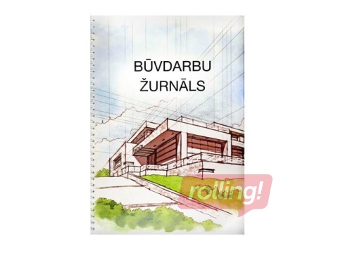 Būvdarbu žurnāls A4, spirālē, 100 lpp.