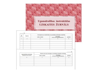 Ugunsdrošības instruktāžu uzskaites žurnāls, A5, 20 lapas