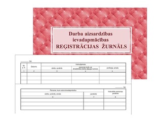 Darba aizsardzības ievadapmācības reģistrācijas žurnāls, A5, 16 lapas