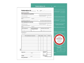 Faktūrrēķins, A5, pasškopējošs, 50 komplekti