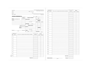 Avansa norēķins, A4, disvpusējs, 100 gab.