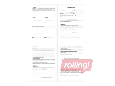 Darba līgums, A3, divpusējs, 100 gab.