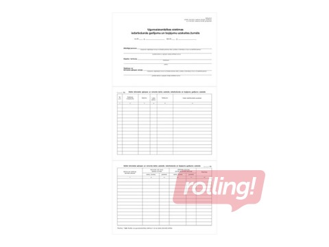 Ugunsaizsardzības iekārtas iedarbošanās gadījumu un bojājumu uzskaites žurnāls, A5