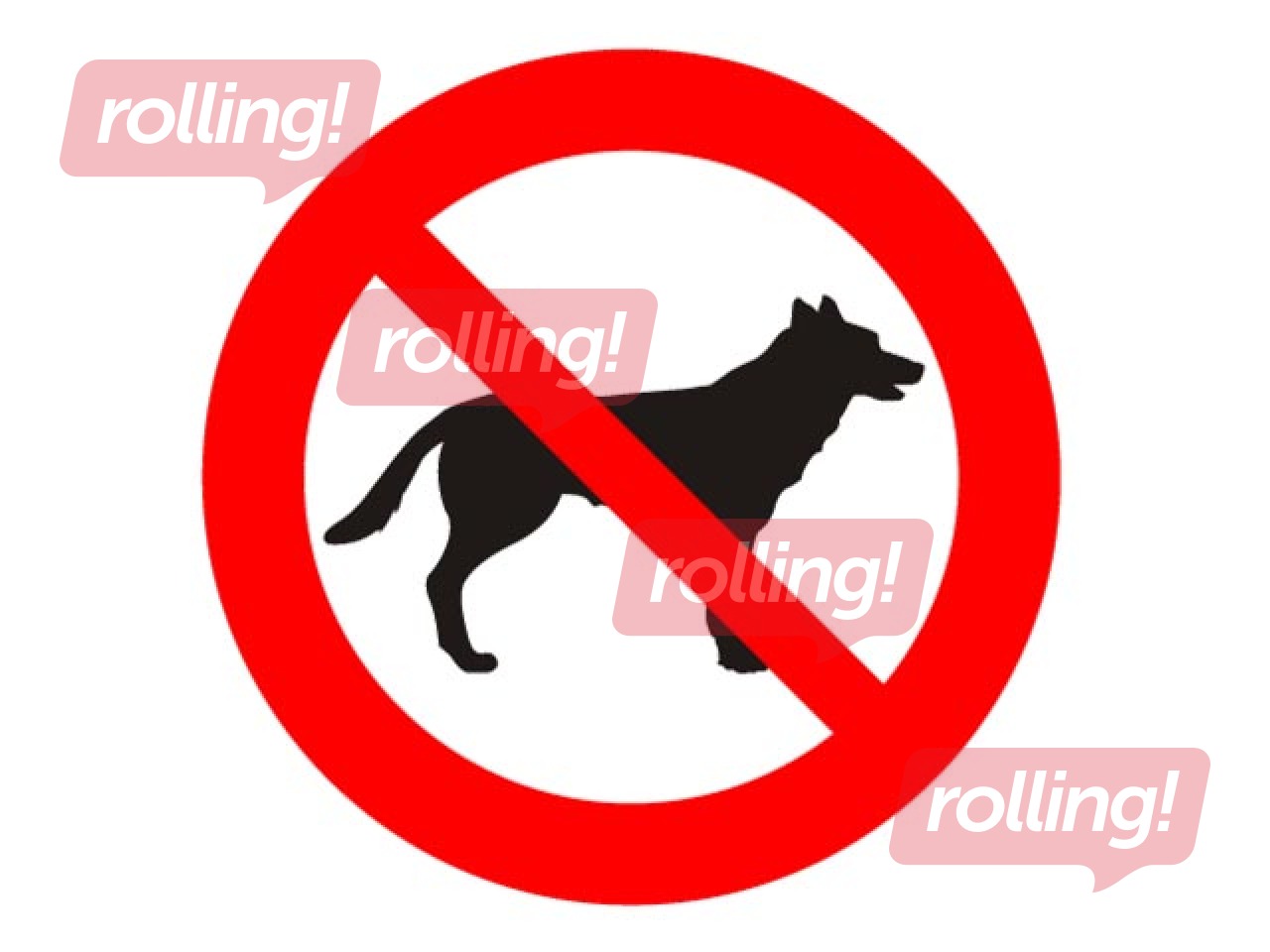 Uzlīme - zīme “Ieeja ar dzīvniekiem aizliegta”