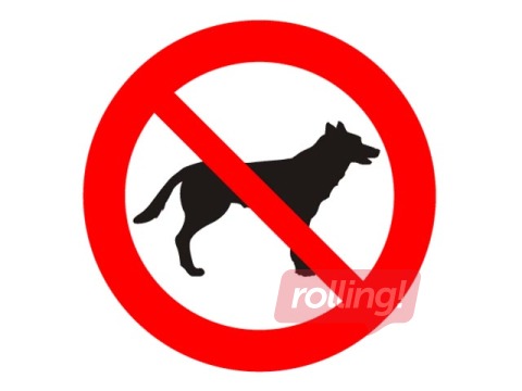 Uzlīme - zīme “Ieeja ar dzīvniekiem aizliegta”