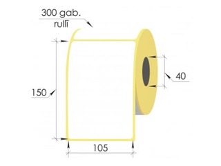 Termouzlīmes rullī, 105x150 mm, TermoEko, 300 gab