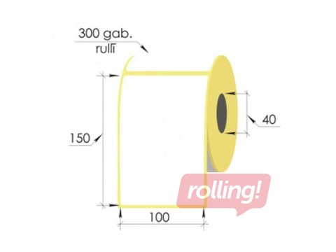 Uzlīmes rullī Vellum, 100x150mm, 300 gab.