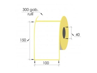 Uzlīmes rullī Vellum, 100x150mm, 300 gab.