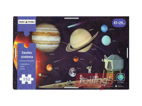 Puzle, Saules sistēma, koka, 41x29cm, 152 gab.