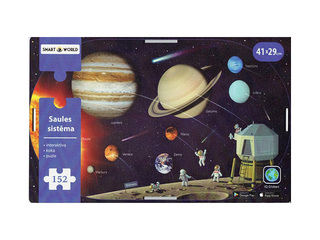Puzle, Saules sistēma, koka, 41x29cm, 152 gab.
