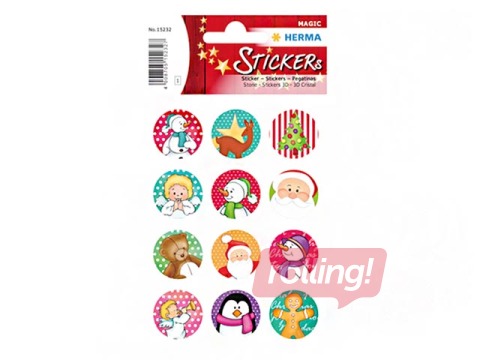 Uzlīmes Herma Magic, Ziemassvētku motīvi, ar reljefu, 1 lapa