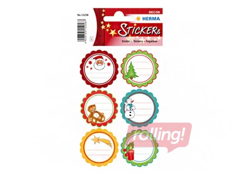 Dāvanu uzlīmes Herma Decor, ar mirdzumu, 2 lapas