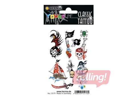 Tetovējumi uzlīmes Pirāti