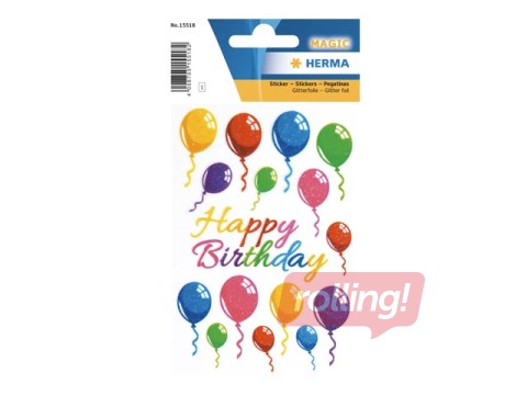 Dekoratīvās uzlīmes Baloni ar spīdumiem