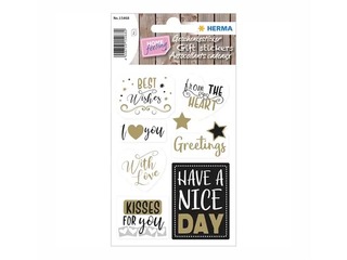Uzlīmes Herma Best wishes, zelta, 2 lapas