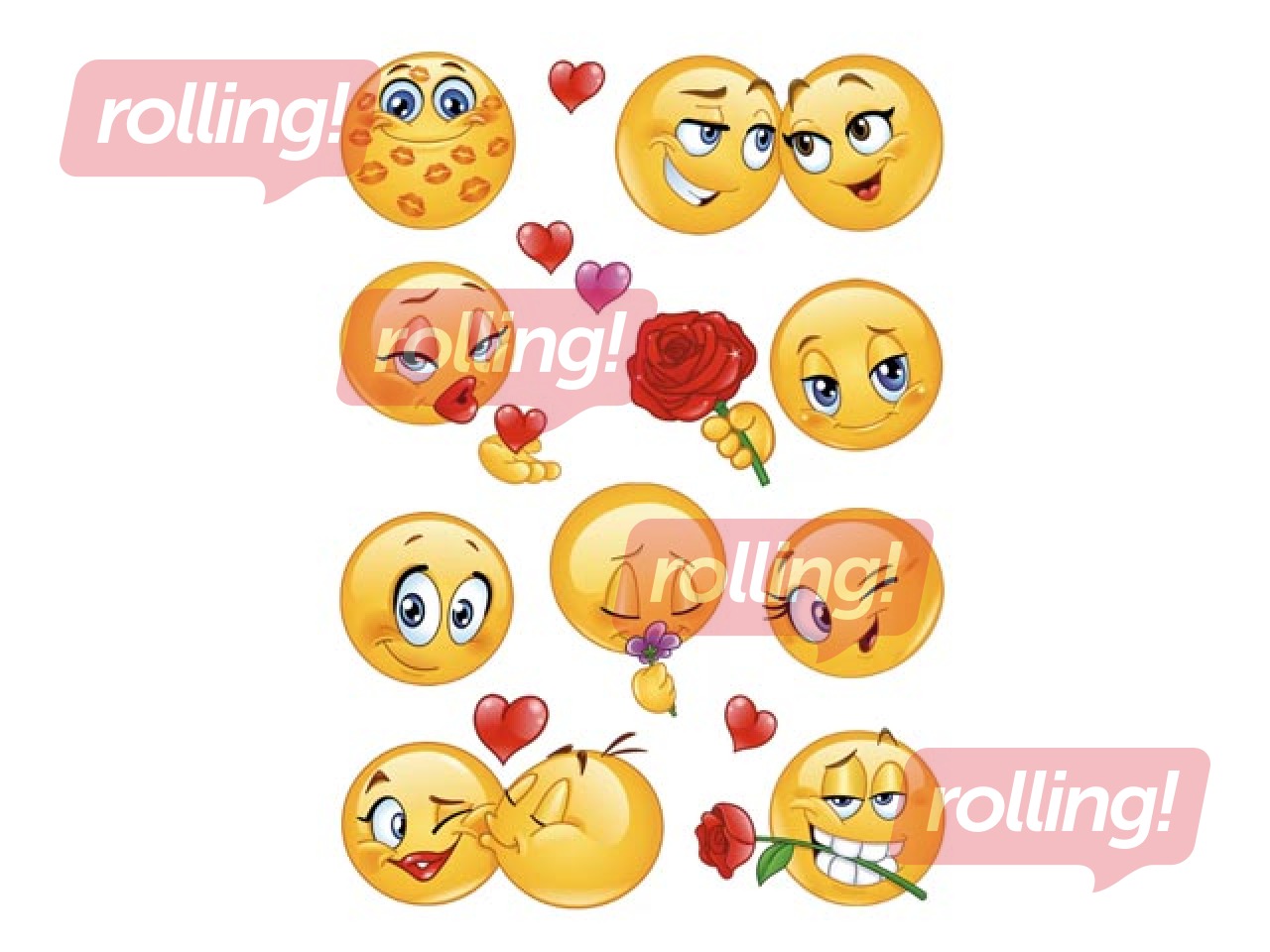 Uzlīmes Herma Love faces, 1 lapa