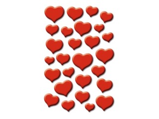 Uzlīmes Herma Magic, Red hearts, 1 lapa